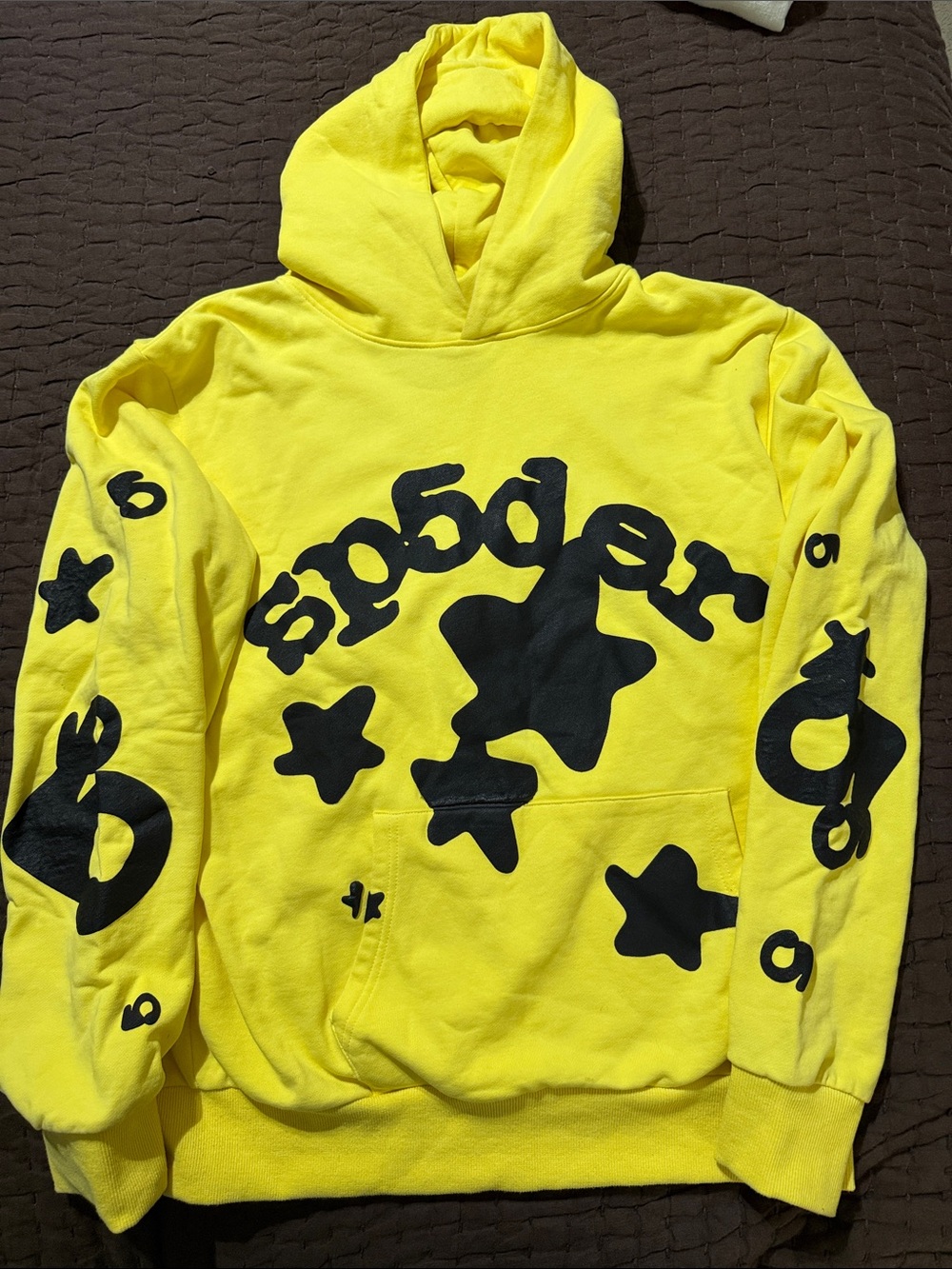 SP5DER Beluga Hoodie Sweatshirt with Black Stars XL